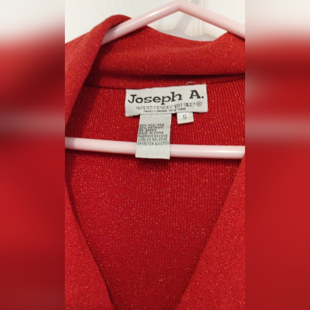 🌹🎈Chic Red 80% silk Knit Top - Picture 9 of 11